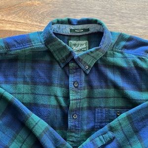 Woolrich Woolen Mills Trout Run flannel button down oxford shirt